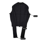 Shinzone LONG RIB CARDIGAN 定価25300円 23AMSNI05 リブ カーディガン 23AW ブラック レディース シンゾーン【中古】5-0917T∞