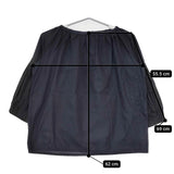 dosa mary ellen mark blouse サイズ2 ピンタック 切替 ブラウス シャツ ネイビー ブラック レディース ドーサ【中古】5-0710M♪