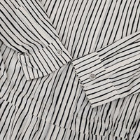 marimekko AITA ストライプ シャツワンピース コットン ワンピース オフホワイト ブラック レディース マリメッコ【中古】5-0830M∞