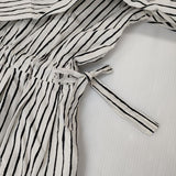 marimekko AITA ストライプ シャツワンピース コットン ワンピース オフホワイト ブラック レディース マリメッコ【中古】5-0830M∞