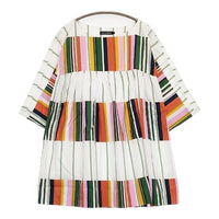marimekko kirjo tuulia キルヨ キリヨ 脇阪克二 ペンッティ リタ ワンピース チュニック ホワイト マルチカラー レディース マリメッコ【中古】5-0830M∞