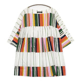 marimekko kirjo tuulia キルヨ キリヨ 脇阪克二 ペンッティ リタ ワンピース チュニック ホワイト マルチカラー レディース マリメッコ【中古】5-0830M∞