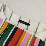 marimekko kirjo tuulia キルヨ キリヨ 脇阪克二 ペンッティ リタ ワンピース チュニック ホワイト マルチカラー レディース マリメッコ【中古】5-0830M∞