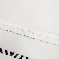 mina perhonen knoll ボディバッグ ys9699 コットンリネン 刺繍 ショルダーバッグ ホワイト ネイビー レディース ミナペルホネン【中古】5-0924G∞