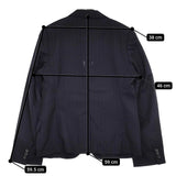 MARGARET HOWELL 578-120205/578-142204 ジャケット パンツ ストライプ セットアップ ネイビー レディース マーガレットハウエル【中古】5-0805M♪