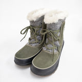 SOREL 新品 TIVOLI 3 スノーブーツ 24.5cm 定価16000円 ブーツ カーキ レディース ソレル【中古】5-1009T◎