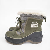 SOREL 新品 TIVOLI 3 スノーブーツ 24.5cm 定価16000円 ブーツ カーキ レディース ソレル【中古】5-1009T◎