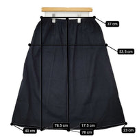 evam eva ウールコットン サルエルパンツ ネイビー レディース エヴァムエヴァ【中古】5-0917T∞