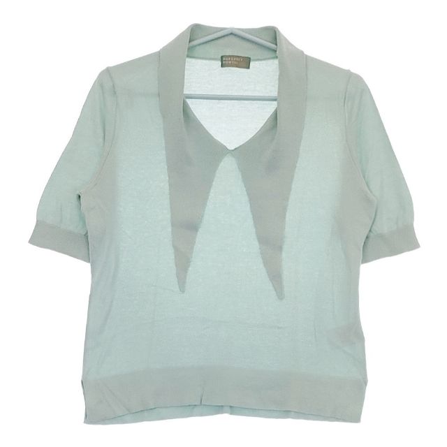MARGARET HOWELL ネッカチーフニット 578-8163008 SWISS COTTON KNIT 半袖 ニット ライトグリーン マーガレットハウエル 5-0616S 261005 MARGARET HOWELL ネッカチーフニット 578-8163008 SWISS COTTON