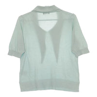 MARGARET HOWELL ネッカチーフニット 578-8163008 SWISS COTTON KNIT 半袖 ニット ライトグリーン レディース マーガレットハウエル【中古】5-0616S∞