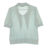 MARGARET HOWELL ネッカチーフニット 578-8163008 SWISS COTTON KNIT 半袖 ニット ライトグリーン レディース マーガレットハウエル【中古】5-0616S∞