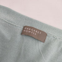 MARGARET HOWELL ネッカチーフニット 578-8163008 SWISS COTTON KNIT 半袖 ニット ライトグリーン レディース マーガレットハウエル【中古】5-0616S∞