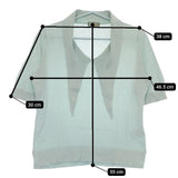 MARGARET HOWELL ネッカチーフニット 578-8163008 SWISS COTTON KNIT 半袖 ニット ライトグリーン レディース マーガレットハウエル【中古】5-0616S∞