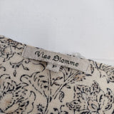 Vlas Blomme 花柄 フラワープリント ノースリーブ 総柄 ブラウス シャツ ベージュ レディース ヴラスブラム【中古】5-0616S∞