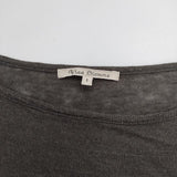 Vlas Blomme リネン フレア ニットソー 長袖Ｔシャツ カットソー ロンＴ チャコールグレー レディース ヴラスブラム【中古】5-0604M∞