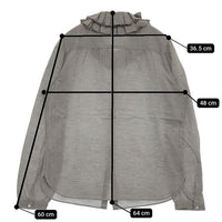 MARGARET HOWELL 578-253003 フリルカラー DOUBLE RUFFLE コットン 比翼ボタン ブラウス シャツ グレー レディース マーガレットハウエル【中古】5-0906M∞