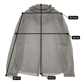 MARGARET HOWELL 578-253003 フリルカラー DOUBLE RUFFLE コットン 比翼ボタン ブラウス シャツ グレー レディース マーガレットハウエル【中古】5-0906M∞