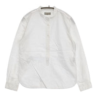 MARGARET HOWELL 578-8153005 FAVORITE SHIRT コットン ハーフボタン プルオーバー 長袖シャツ ホワイト レディース マーガレットハウエル【中古】5-0830M∞
