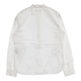 MARGARET HOWELL 578-8153005 FAVORITE SHIRT コットン ハーフボタン プルオーバー 長袖シャツ ホワイト レディース マーガレットハウエル【中古】5-0830M∞