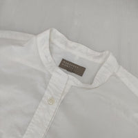 MARGARET HOWELL 578-8153005 FAVORITE SHIRT コットン ハーフボタン プルオーバー 長袖シャツ ホワイト レディース マーガレットハウエル【中古】5-0830M∞