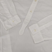 MARGARET HOWELL 578-8153005 FAVORITE SHIRT コットン ハーフボタン プルオーバー 長袖シャツ ホワイト レディース マーガレットハウエル【中古】5-0830M∞