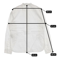 MARGARET HOWELL 578-8153005 FAVORITE SHIRT コットン ハーフボタン プルオーバー 長袖シャツ ホワイト レディース マーガレットハウエル【中古】5-0830M∞