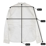 MARGARET HOWELL 578-8153005 FAVORITE SHIRT コットン ハーフボタン プルオーバー 長袖シャツ ホワイト レディース マーガレットハウエル【中古】5-0830M∞