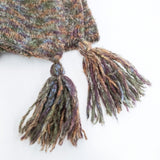 Vlas Blomme タッセル 大判 マフラー ストール ブラウン オレンジ レディース ヴラスブラム【中古】5-1023T◎