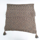 Vlas Blomme タッセル 大判 マフラー ストール ブラウン オレンジ レディース ヴラスブラム【中古】5-1023T◎