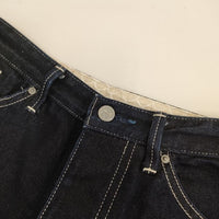 mina perhonen always 36 dn4359 ワイドデニム ジーンズ コットンリネン デニムパンツ ネイビー レディース ミナペルホネン【中古】5-0921G∞
