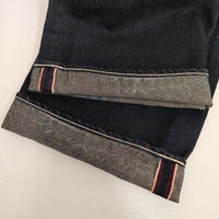 mina perhonen always 36 dn4359 ワイドデニム ジーンズ コットンリネン デニムパンツ ネイビー レディース ミナペルホネン【中古】5-0921G∞