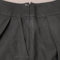 MARGARET HOWELL 578-8132012 Three Pleat Skirt サイズ3 アイリッシュリネンスカート ブラック レディース マーガレットハウエル【中古】5-0710M♪