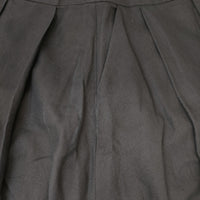 MARGARET HOWELL 578-8132012 Three Pleat Skirt サイズ3 アイリッシュリネンスカート ブラック レディース マーガレットハウエル【中古】5-0710M♪