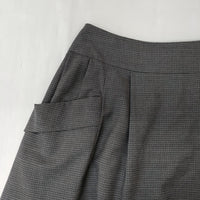 MARGARET HOWELL 578-232804 サイズ3 チェック フレア スカート グレー レディース マーガレットハウエル【中古】5-0710M♪