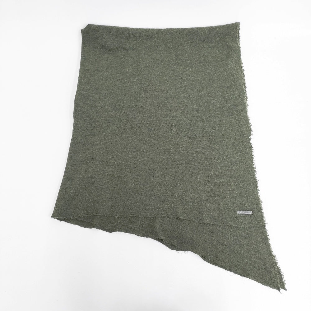 【美品】ファリエロサルティ 大判ストール カシミヤ×シルク グリーン 高級 Faliero Sarti カシミヤシルク 大判 無地 マフラー ストール グリーン