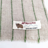 ARTS&SCIENCE ハンドメイド カトマンズ製 マフラー ストール ベージュ グリーン レディース アーツ&サイエンス【中古】5-1023T◎