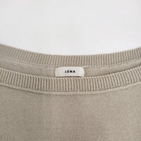 IENA コットンストレッチNEO ワイド長袖プルオーバー 23080900704110 定価16500円 ニット ベージュ レディース イエナ【中古】5-0509M♪