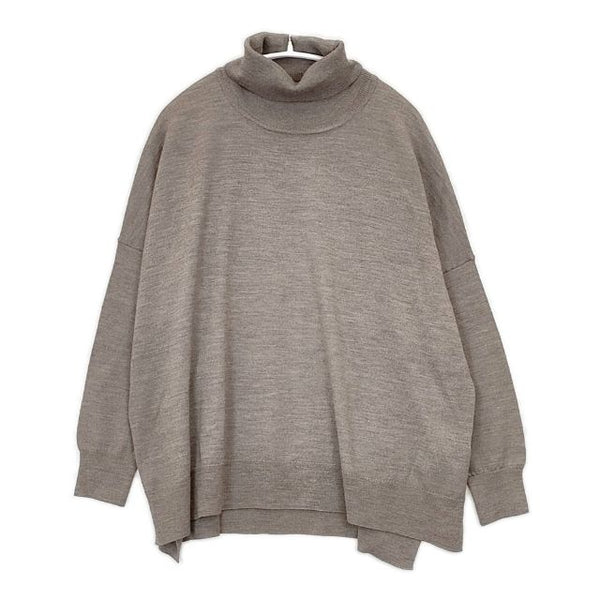URBAN RESEARCH DOORS Harmony wool Knit ウールワイドタートルネック セーター ニット ベージュ レディース アーバンリサーチドアーズ【中古】5-0917T∞