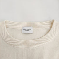 URBAN RESEARCH DOORS オーガニックコットンクルーネックプルオーバー ニット オフホワイト レディース アーバンリサーチドアーズ【中古】5-0509M♪