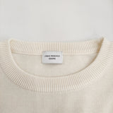 URBAN RESEARCH DOORS オーガニックコットンクルーネックプルオーバー ニット オフホワイト レディース アーバンリサーチドアーズ【中古】5-0509M♪