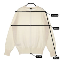 URBAN RESEARCH DOORS オーガニックコットンクルーネックプルオーバー ニット オフホワイト レディース アーバンリサーチドアーズ【中古】5-0509M♪