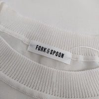 FORK&SPOON プルオーバー df45-23v095 半袖 ブラウス シャツ 24SS オフホワイト レディース フォークアンドスプーン【中古】5-0616S∞