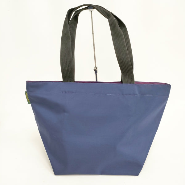 Herve Chapelier 925N ナイロン舟型ショルダーL 定価28380円 トートバッグ ネイビー ムラサキ レディース エルベ・シャプリエ【中古】5-0522G◎