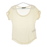RALPH LAUREN 背中プリント pima cotton 半袖Ｔシャツ カットソー ベージュ レディース ラルフローレン【中古】5-0616S∞