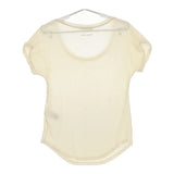 RALPH LAUREN 背中プリント pima cotton 半袖Ｔシャツ カットソー ベージュ レディース ラルフローレン【中古】5-0616S∞