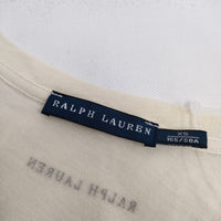 RALPH LAUREN 背中プリント pima cotton 半袖Ｔシャツ カットソー ベージュ レディース ラルフローレン【中古】5-0616S∞