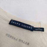 RALPH LAUREN 背中プリント pima cotton 半袖Ｔシャツ カットソー ベージュ レディース ラルフローレン【中古】5-0616S∞
