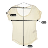 RALPH LAUREN 背中プリント pima cotton 半袖Ｔシャツ カットソー ベージュ レディース ラルフローレン【中古】5-0616S∞