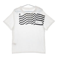 GOLDEN GOOSE イタリア製 コットン プリント 半袖Ｔシャツ カットソー ホワイト ブラック レディース ゴールデングース【中古】5-0616S∞