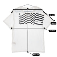 GOLDEN GOOSE イタリア製 コットン プリント 半袖Ｔシャツ カットソー ホワイト ブラック レディース ゴールデングース【中古】5-0616S∞